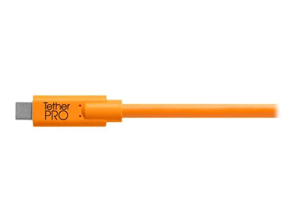 Tether Tools TetherPro - USB-kabel - USB typ A (hane) till 24 pin USB-C (hane) - USB 3.0 - 4.6 m - högsynligt orange