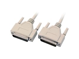 MicroConnect - Parallellkabel - DB-25 (hann) til DB-25 (hann) - 10 m - formstøpt, tommelskruer - beige