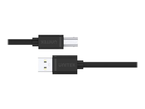Unitek Y-C421GBK - USB-kabel - USB (hann) til USB-type B (hann) - USB 2.0 - 5 m - svart