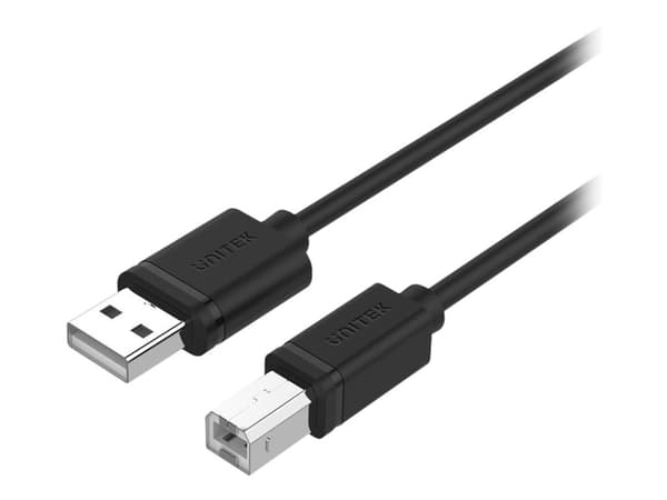 Unitek Y-C421GBK - USB-kabel - USB (hann) til USB-type B (hann) - USB 2.0 - 5 m - svart