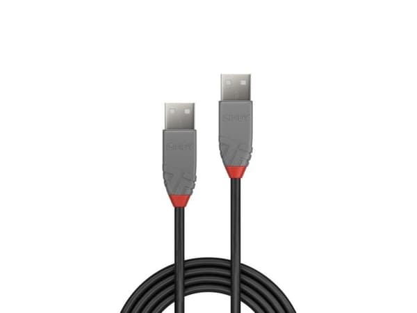 Lindy 36690, 0,2 m, USB A, USB A, USB 2.0, 0,48 Gbit/s, Svart