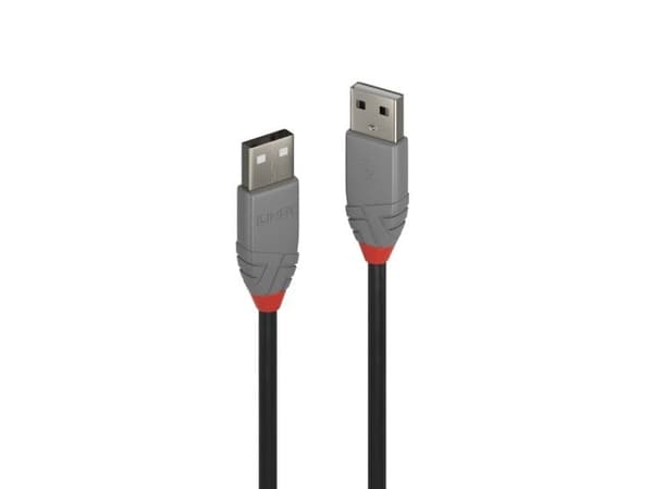 Lindy 36690, 0,2 m, USB A, USB A, USB 2.0, 0,48 Gbit/s, Svart