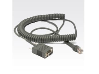 Zebra - Seriell kabel - DB-9 (hona) - 3.7 m - lindad - för Symbol LS2208