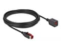 Miniatyrbilde 4 av 5: Delock - PoweredUSB extension cable - USB PlusPower (24 V) (hann) til USB PlusPower (24 V) (hunn) - 24 V - 5 m - svart