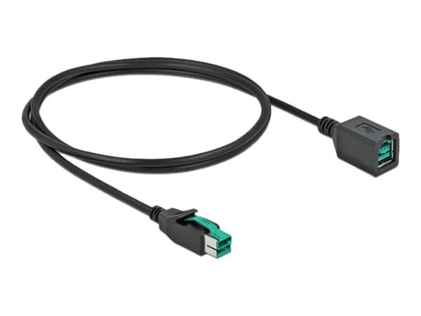 Delock - PoweredUSB-forlængerkabel - USB PlusPower (12 V) (han) til USB PlusPower (12 V) (hun) - 12 V - 3 m - lajittelu