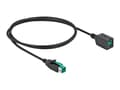 Miniatyrbilde 2 av 5: Delock - PoweredUSB extension cable - USB PlusPower (12 V) (hann) til USB PlusPower (12 V) (hunn) - 12 V - 1 m - svart