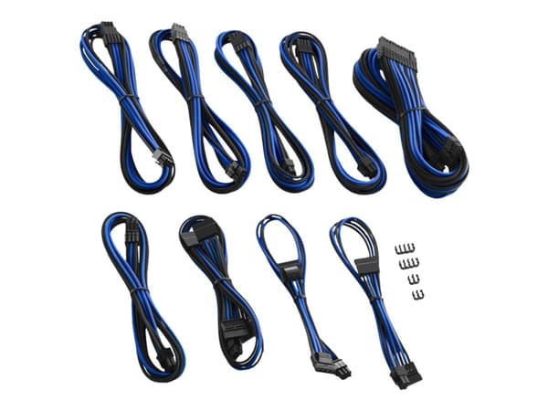 CableMod PRO-sarjan ModMesh C-sarjan AXi, HXi &amp; RM kaapelipakkaus - Strømkabelpakke - formet - sort/blå