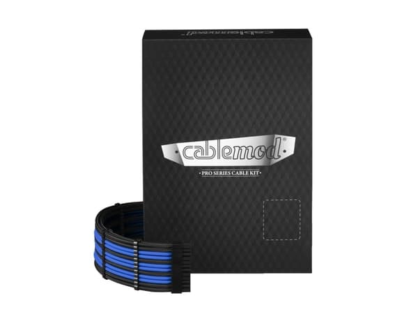 CableMod PRO-sarjan ModMesh C-sarjan AXi, HXi &amp; RM kaapelipakkaus - Strømkabelpakke - formet - sort/blå
