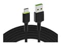 Miniatyrbilde 5 av 5: Green Cell Cell Ray - USB-kabel - 24 pin USB-C (hann) grønn LED-belysning til USB (hann) - 2 m - svart