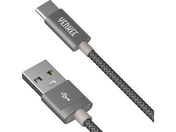 Yenkee USB-A - USB-C 2m grå kabel (45013684)