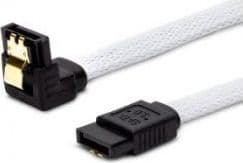 SAVIO GAK-07 - SATA-kabel - Serial ATA 150/300/600 - SATA (hann) låst til SATA (hann) vinklet - 50 cm - hvit