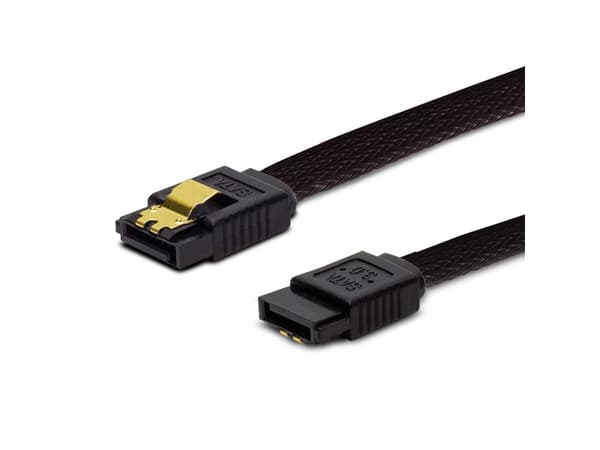 SAVIO GAK-02 - SATA-kabel - Serial ATA 150/300/600 - SATA (hann) låst til SATA (hann) låst - 30 cm - svart