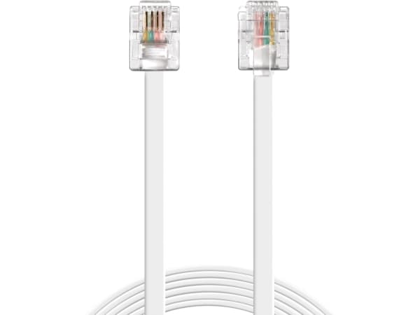 Sandberg - Telefonlinjekabel - RJ-11 hann til RJ-11 hann - 1.8 m - hvit