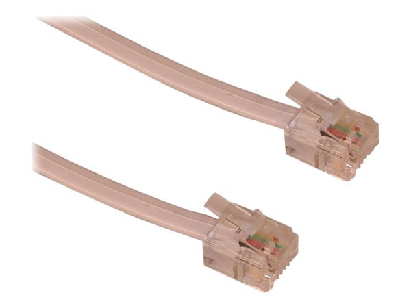 Sandberg - Telefonledningskabel - RJ-11 hane till RJ-11 hane - 5 m - vit