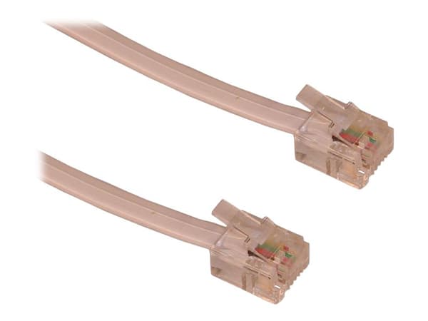 Sandberg Telephone RJ11-RJ11 10m, 10 m, RJ11, RJ11, Valkoinen, Uros, Uros