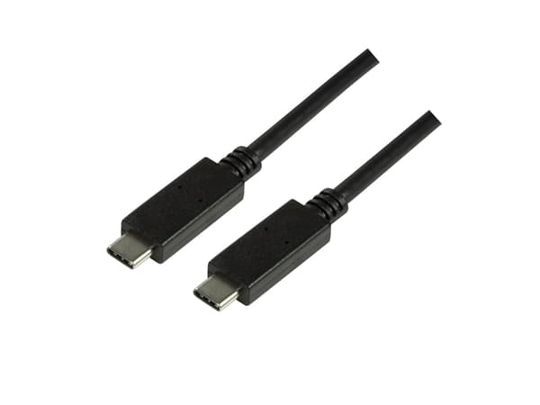 LogiLink CU0129, 1 m, USB C, USB C, USB 3.2 Gen 2 (3.1 Gen 2), 10 Gbit/s, Sort