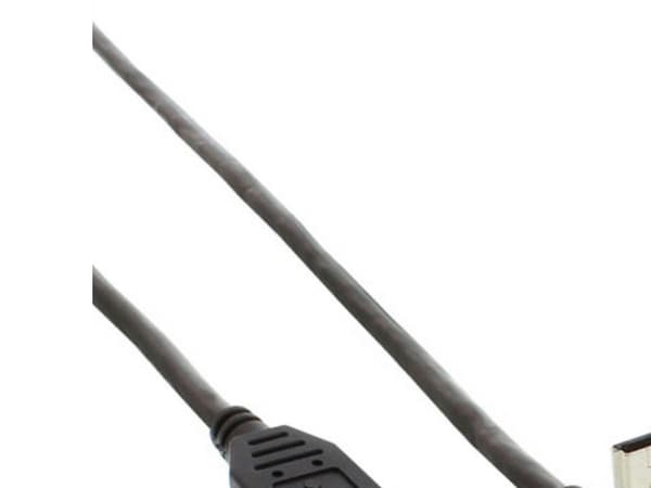 InLine 34110, 1 m, USB A, Mini-USB B, USB 2.0, Hankjønn/hankjønn, Sort