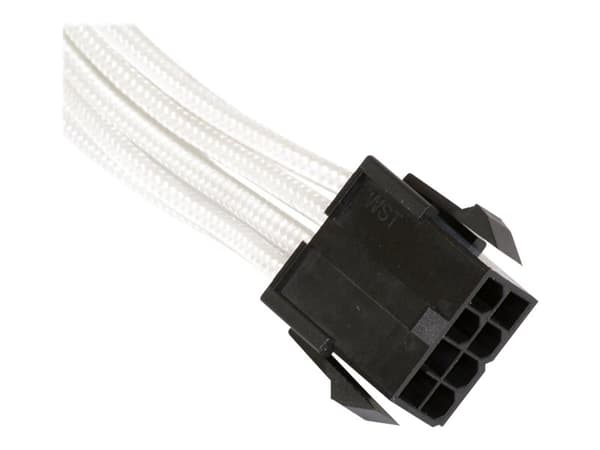 Phanteks - Strømforlengelseskabel - 8-pins PCIe-strøm (6+2) (hunn) til 8-pins PCIe-strøm (hann) - 50 cm - hvit