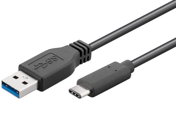 MicroConnect - USB-kabel - USB-C (hane) till USB typ A (hane) - USB 3.2 Gen 1 - 3 m - svart