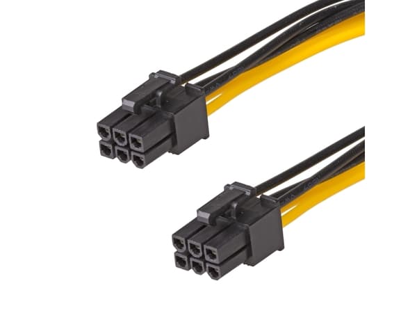 Akyga - Förlängningskabel för ström - 6-stifts PCIe-ström (hane) till 6-stifts PCIe-ström (hona) - 40 cm