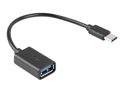 Lanberg - USB-adapter - 24 pin USB-C (han) til USB (hun) - USB 2.0 OTG - 15 cm - sort