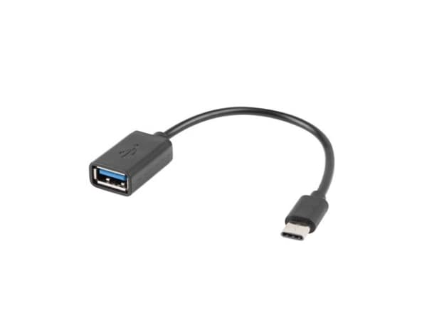 Lanberg - USB-adapter - 24 pin USB-C (han) til USB (hun) - USB 2.0 OTG - 15 cm - sort