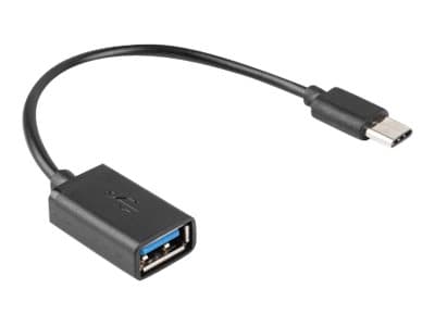 Lanberg - USB-adapter - 24 pin USB-C (han) til USB (hun) - USB 2.0 OTG - 15 cm - sort