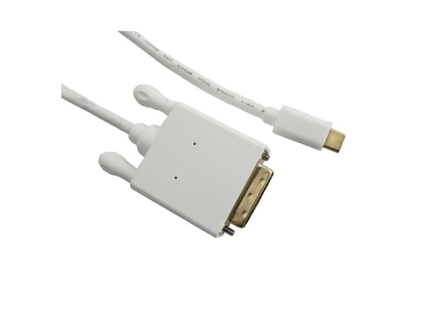 Qoltec - Adapterkabel - 24 pin USB-C (han) til DVI-D (han) - USB 3.1 - 1 m