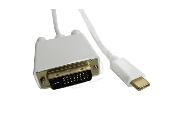 Qoltec - Adapterkabel - 24 pin USB-C (han) til DVI-D (han) - USB 3.1 - 1 m