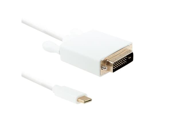 Qoltec - Adapterkabel - 24 pin USB-C (han) til DVI-D (han) - USB 3.1 - 1 m