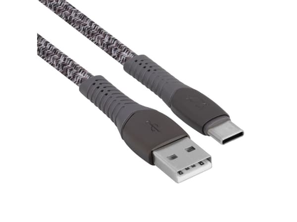 Rivacase PS 6102 GR12, 1,2 m, USB C, USB A, USB 2.0, 0,48 Gbit/s, Grå