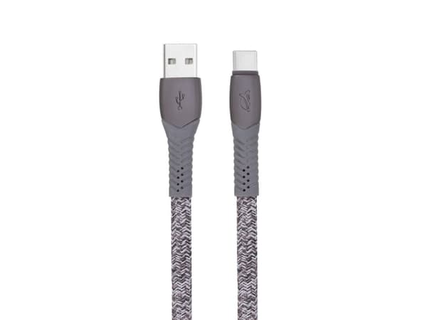 Rivacase PS 6102 GR12, 1,2 m, USB C, USB A, USB 2.0, 0,48 Gbit/s, Grå