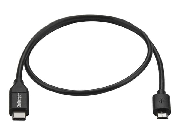 StarTech.com USB2CUB50CM USB-kabel 0,5 m USB 2.0 USB C Micro-USB B Sort