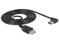 Miniatyrbild 3 av 5: Delock EASY-USB - USB-förlängningskabel - USB (hona) till USB (hane) - USB 2.0 - 2 m - 90° kontakt - svart
