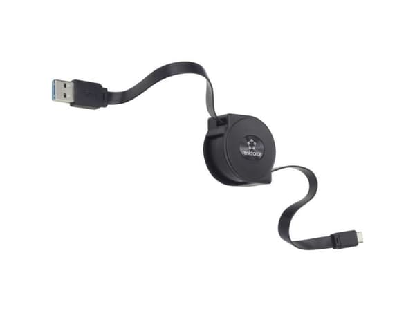 Renkforce RF-4352328, 0,8 m, USB A, USB C, USB 3.2 Gen 1 (3.1 Gen 1), 10 Gbit/s, Svart