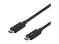 Miniatyrbilde 3 av 4: DELTACO USBC-1503 - USB-kabel - 24 pin USB-C (hann) til 24 pin USB-C (hann) - 5 A - 2 m - svart