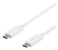 Miniatyrbild 4 av 5: DELTACO USBC-1504 - USB-kabel - 24-polig USB-C (hane) till 24-polig USB-C (hane) - 5 A - 2 m - vit
