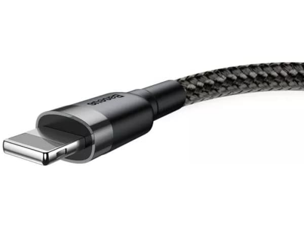 Baseus CALKLF-CG1, 2 m, USB A, Hankjønn, Hankjønn, Grå, Sort, Rett