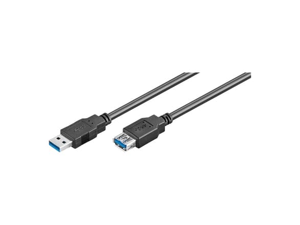 Goobay 95726, 5 m, USB A, USB A, USB 3.2 Gen 1 (3.1 Gen 1), 5 Gbit/sek., Sort