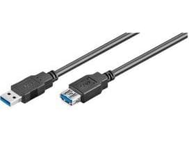 Goobay 95726, 5 m, USB A, USB A, USB 3.2 Gen 1 (3.1 Gen 1), 5 Gbit/sek., Sort