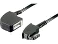 Miniatyrbild 2 av 3: BASETech BT-1602134, 15 m, TAE-F plug, TAE-F connector, Svart, Hankoppling, Honkoppling