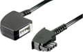 Miniatyrbild 1 av 3: BASETech BT-1602134, 15 m, TAE-F plug, TAE-F connector, Svart, Hankoppling, Honkoppling