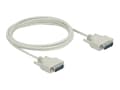 Miniatyrbilde 1 av 3: Delock - Seriell kabel - 15 pin D-Sub (DB-15) (hann) til 15 pin D-Sub (DB-15) (hann) - 3 m - tommelskruer - beige