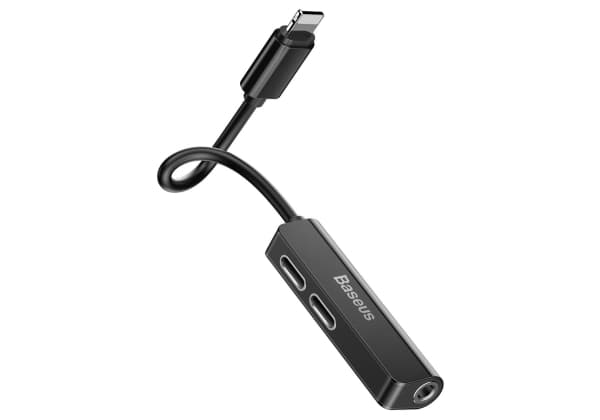 Baseus L52 Male 3-in-1, Lightning, Lightning, 3.5mm, Hankoppling, Honkoppling, Svart, Rak