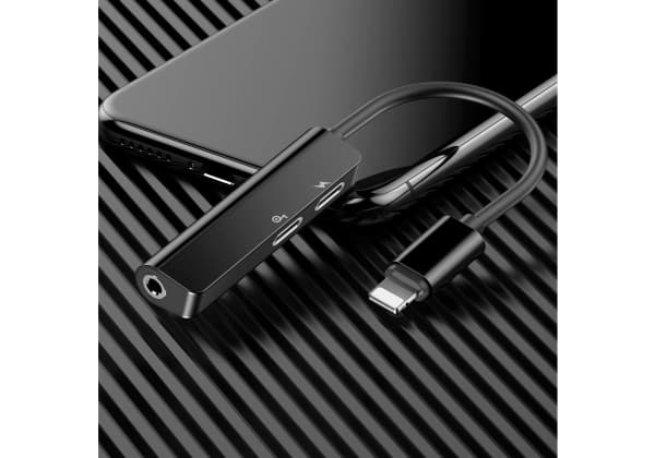 Baseus L52 Male 3-in-1, Lightning, Lightning, 3.5mm, Hankoppling, Honkoppling, Svart, Rak