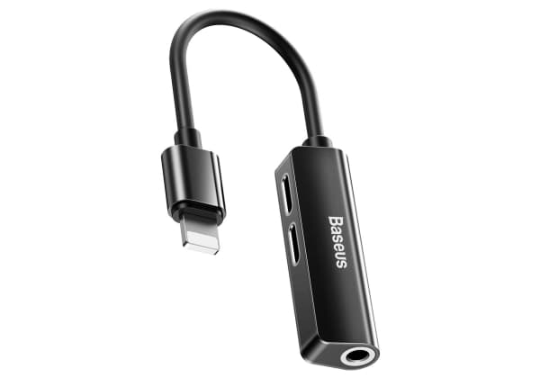 Baseus L52 Male 3-in-1, Lightning, Lightning, 3.5mm, Hankoppling, Honkoppling, Svart, Rak