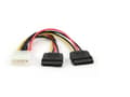Miniatyrbilde 4 av 5: Cablexpert - Strømadapter - SATA-strøm (hann) til 4-pin intern strøm (hann) - 30 cm