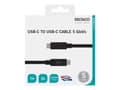 Miniatyrbilde 5 av 5: DELTACO USBC-1501M - USB-kabel - 24 pin USB-C (hann) til 24 pin USB-C (hann) - 5 A - 1 m - svart