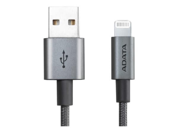 ADATA - Lightning-kabel - USB hane till Lightning hane - 1 m - skärmad - titan