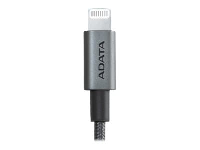 ADATA - Lightning-kabel - USB hane till Lightning hane - 1 m - skärmad - titan